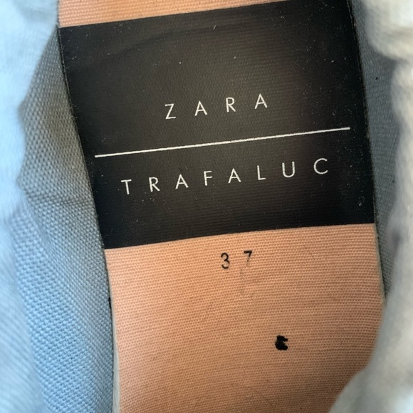 Zara Trafaluc Platforms | Blue Vegan Suede US size 7 - Picture 5 of 9